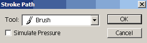 stroke path with brush option