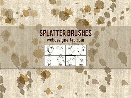 Splatter Brushes pack by webdesignerlab preview