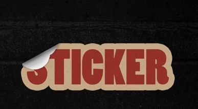 Peeled Sticker Text Effect preview