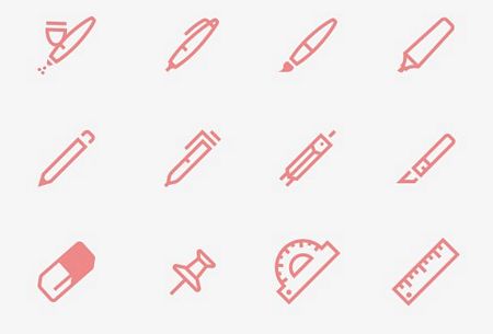drawing tools icons preview