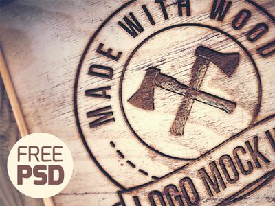 Engraved Wood Mock Up preview